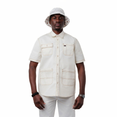 Dickies Sterling Carpenter Contrast Short Sleeve Shirt Bone